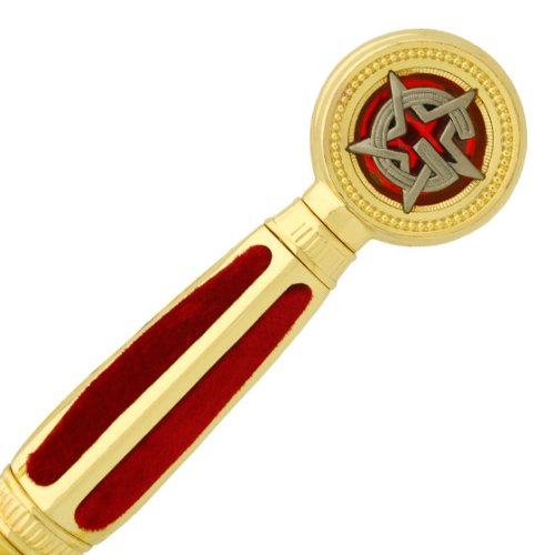 Masonic Sword Medieval with Red Fabric Grip and Display Plaque