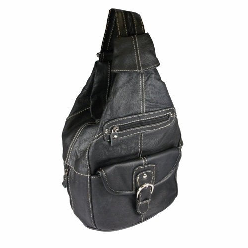 Convertible Backpack Purse Mid Size Tear Drop Shoulder Sling Bag Genuine Leather