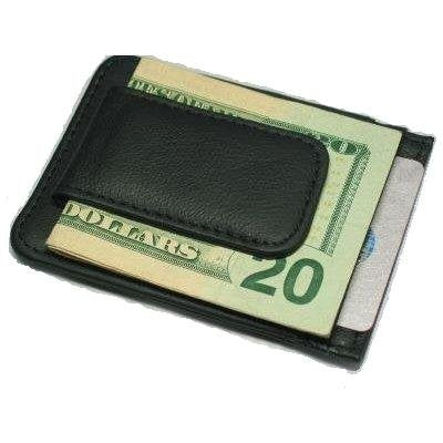 Fine Leather Hand Crafted Mans Man's Mens Men's Mini Wallet Credit Card ID Holder, Black