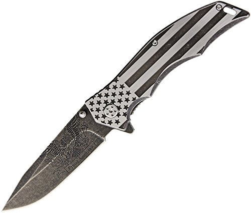 MTech USA XTREME SPRING ASSISTED KNIFE 5" CLOSED USA FLAG