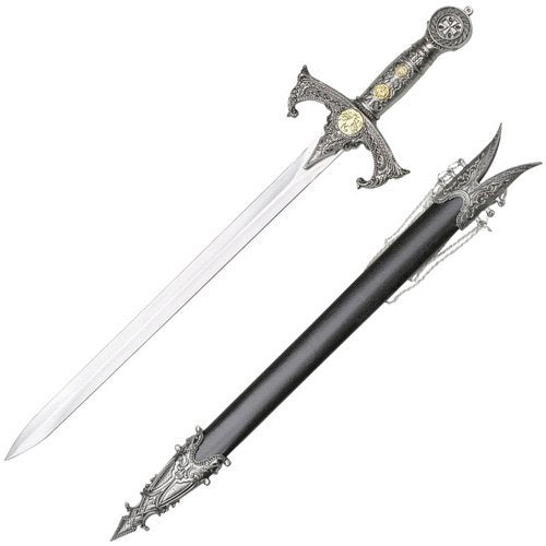 Knight Templar Crusader Short Sword w/ Custom Scabbard