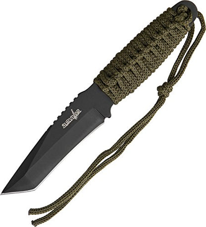 Survivor HK-106 Series Fixed Blade Knife with Fire Starter 8-Inch Overall