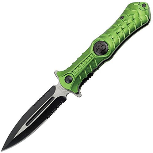 Z Hunter ZB-003GN Spring Assisted Folding Knife, 4.5-Inch