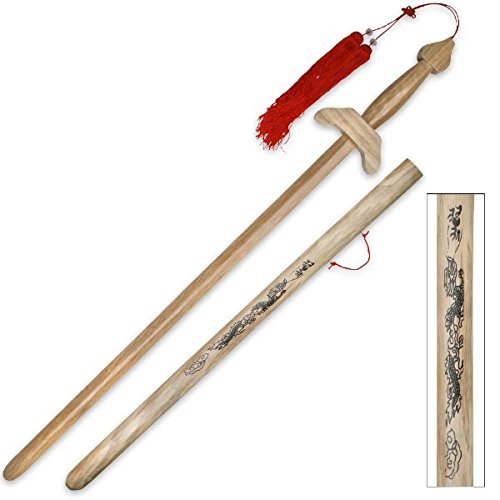 Tai Chi Jian Gim Wooden Training Sword and Scabbard