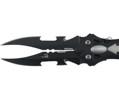 Unlimited Wares Midnight Fantasy Dual Blade Folding Knife 5-Inch Closed