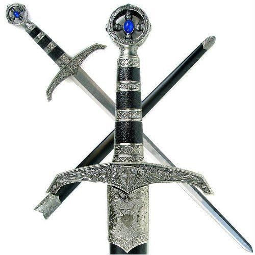 Trademark 37-Inch Detailed Robin Hood Sword with Hard Scabbard