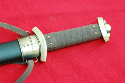 33" Medieval Steel Viking Worrior Spatha Battle Sword &Scab