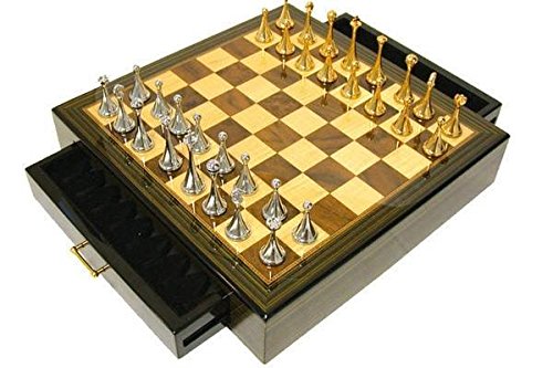 StealStreet SS-CQG-2211 Recreational High Gloss Finish Ebony Strategy Chess Game Set