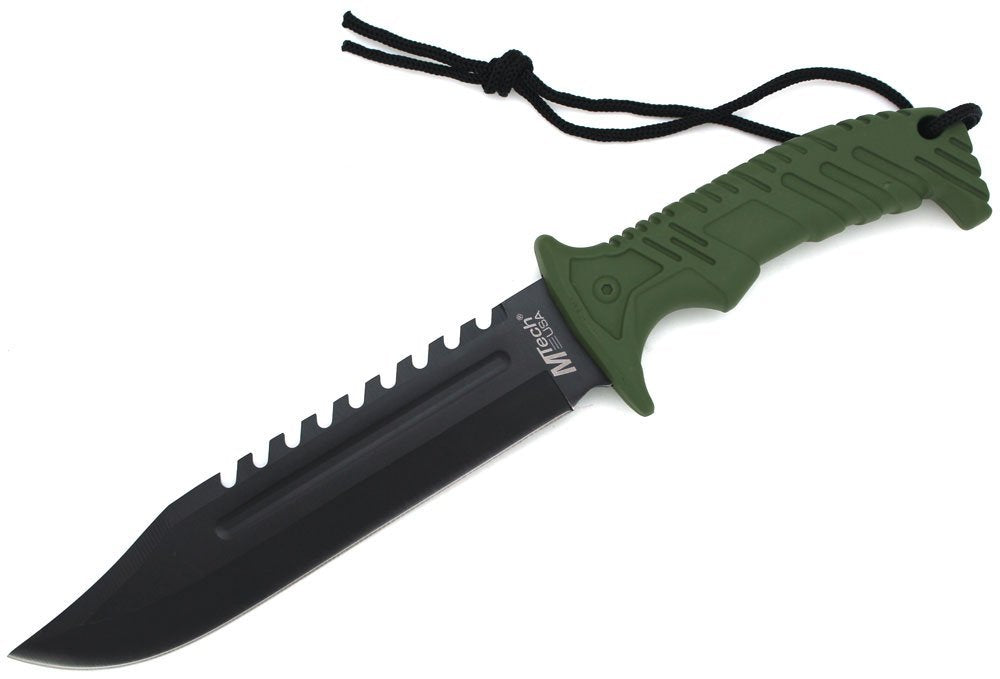 13" TACTICAL SURVIVAL Rambo Hunting FIXED BLADE KNIFE Army Bowie w/ SHEATH