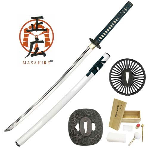 Masahiro Japanese Sword White Katana Assembly Kit