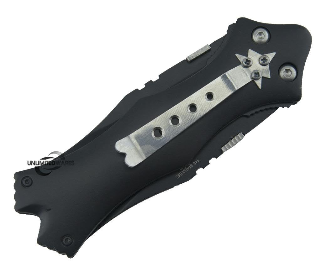 Unlimited Wares Midnight Fantasy Dual Blade Folding Knife 5-Inch Closed