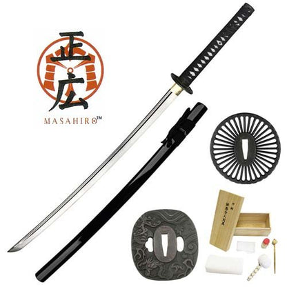 Masahiro Japanese Sword Black Katana Assembly Kit