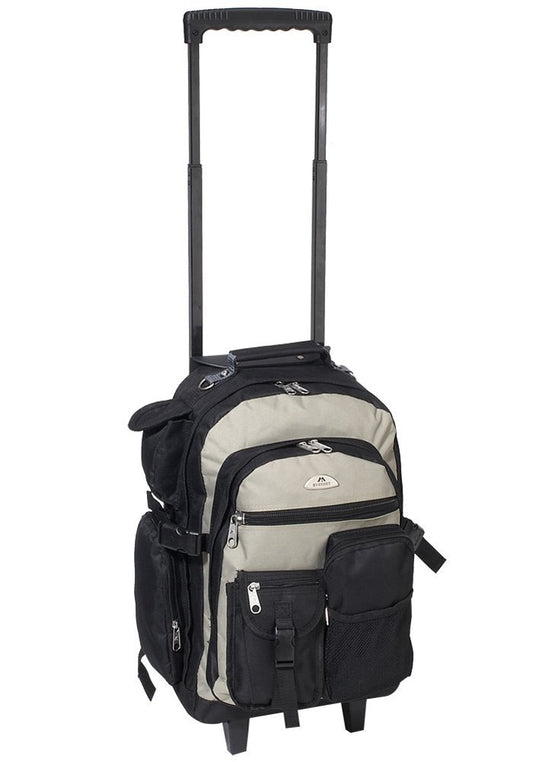 Everest 5045WH Deluxe Backpack On Wheels - Khaii/Black