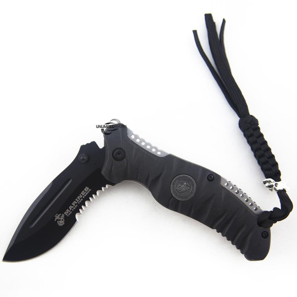 USMC Marines "Reaper" Assisted Opening Folding Knife 4.75-Inch Closed