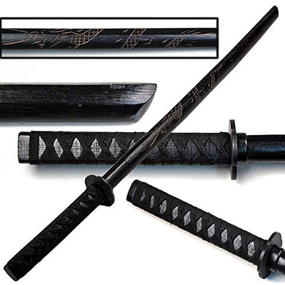 Single 40" Dragon Datio Bokken Kendo Practice Sword with Black Cord Wrap