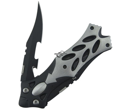 Unlimited Wares Midnight Fantasy Dual Blade Folding Knife 5-Inch Closed