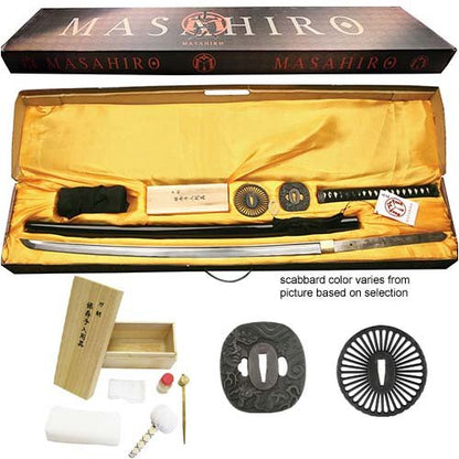 Masahiro Japanese Sword Black Katana Assembly Kit