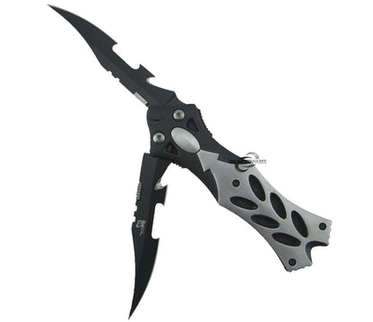 Unlimited Wares Midnight Fantasy Dual Blade Folding Knife 5-Inch Closed