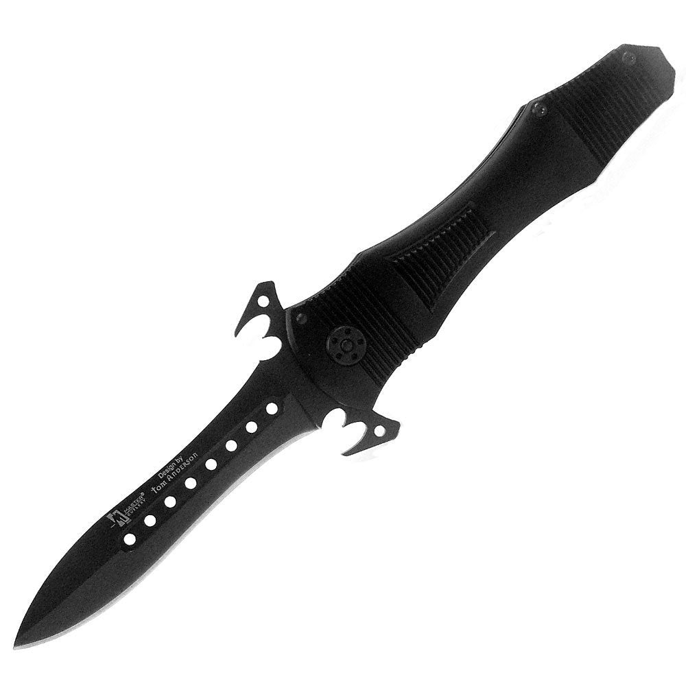Master Cutlery Diablo II Stainless Steel Black Blade and Handle 8.25 Inch Knives, Black