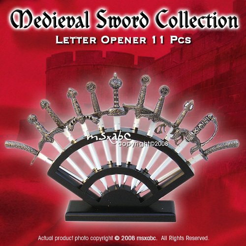 11 Pcs Medieval Classic Sword Collection Letter Opener