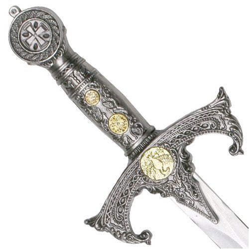 Knight Templar Crusader Short Sword w/ Custom Scabbard