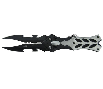 Unlimited Wares Midnight Fantasy Dual Blade Folding Knife 5-Inch Closed