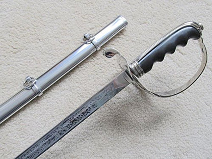 Military Ceremonial Sword U.S. Army Officer Saber with Free Bag