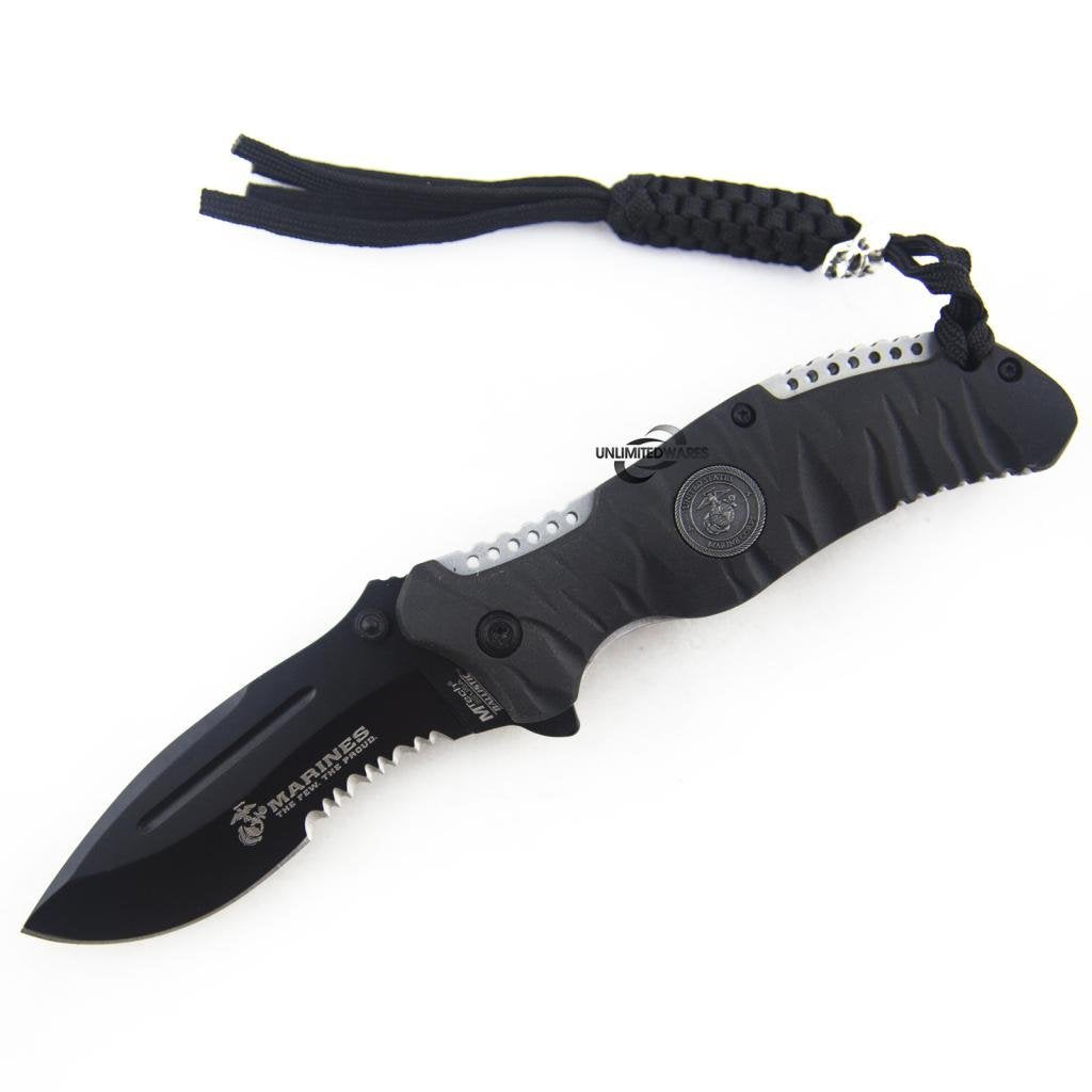 USMC Marines "Reaper" Assisted Opening Folding Knife 4.75-Inch Closed