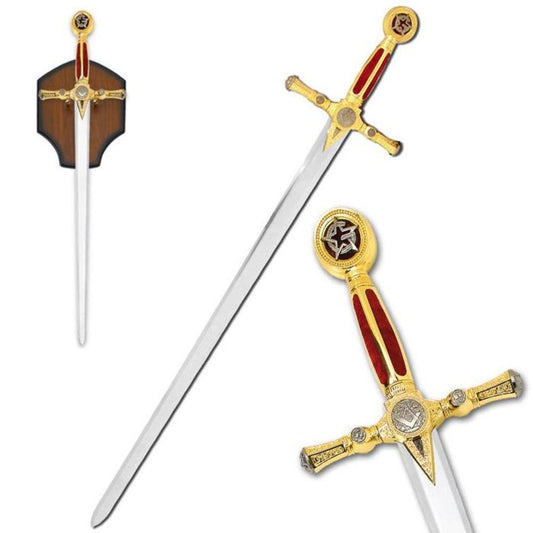 45"  Freemason Sword with Plaque