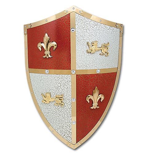 Medieval Royal Crusader Lion Shield Armor w/ handle