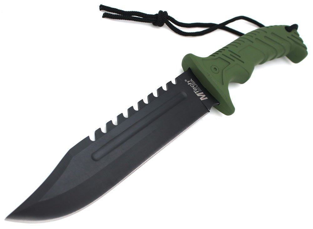 13" TACTICAL SURVIVAL Rambo Hunting FIXED BLADE KNIFE Army Bowie w/ SHEATH