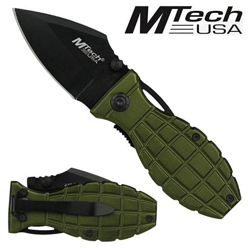 M-Tech Folding Knife Grenade Green