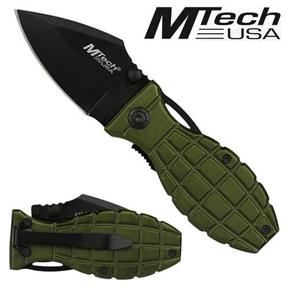 M-Tech Folding Knife Grenade Green