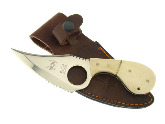 New Bone Collector BC 793 3 Colors Fixed Blade Skinning Knife with Leather Sheath 7-Inch Overall Pink Black Green