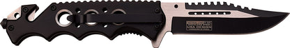 TAC Force TF-809 Series Spring Assist Folding Knife, Two-Tone Blade, 4.5-Inch Closed