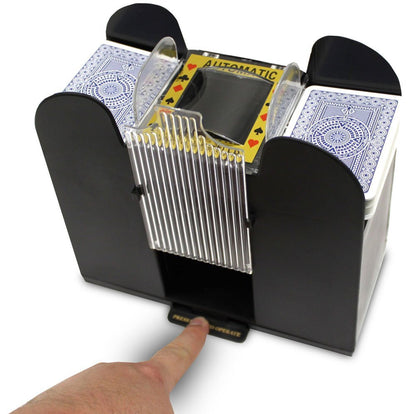Brybelly Casino 6 Deck Automatic Card Shuffler with 6 Decks of Bicycle Playing Cards