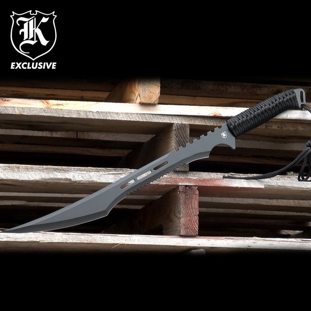 27" Full Tang Black Blade Fantasy Ninja Sword w/ Sheath