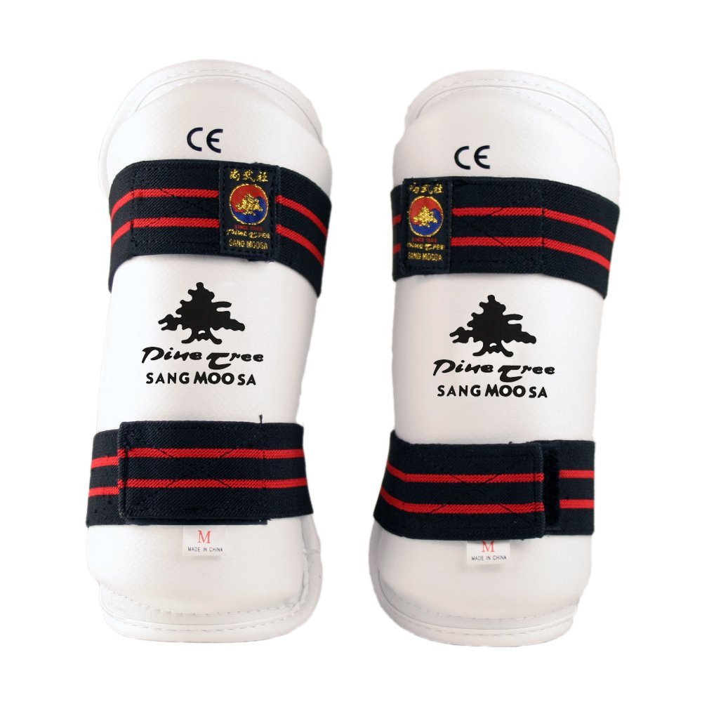 Pine Tree Complete Vinyl Martial Arts Sparring Gear Set with Bag, Shin, & Groin, Medium White Headgear, Medium Other Gears Male