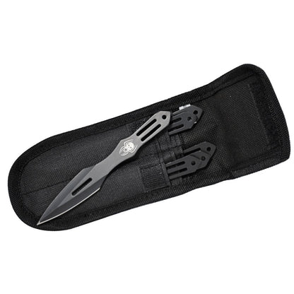 6PC 5.5" Throwing Knife Set With Pouch - BLACK WIDOW SPIDER