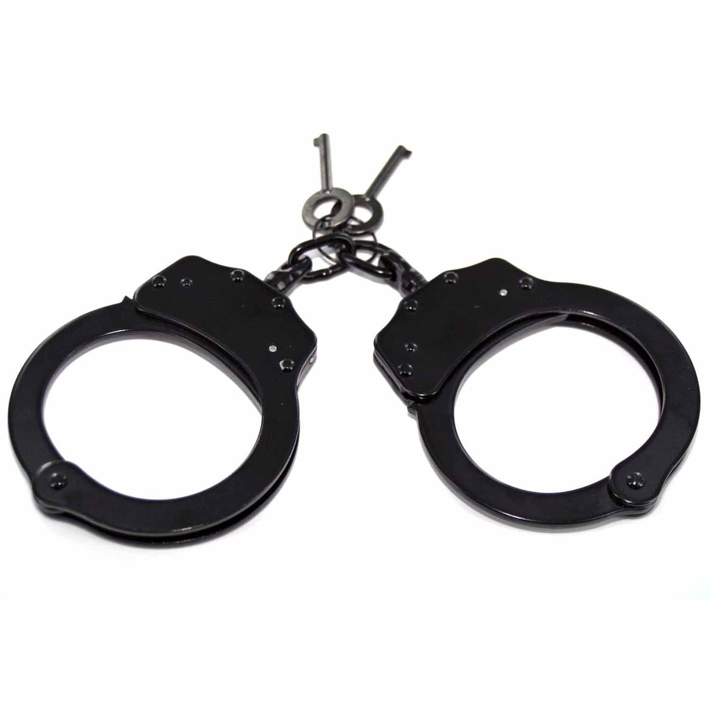 Professional Handcuffs Black Steel Police Duty Double Lock w/Keys NEW