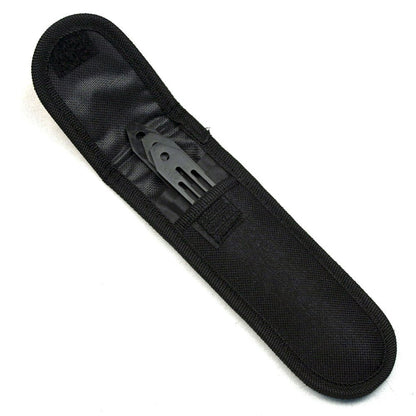 Ace Martial Arts Supply Ninja Stealth Black Throwing Knives with Nylon Case (Set of 3) (Thunder Bolt)
