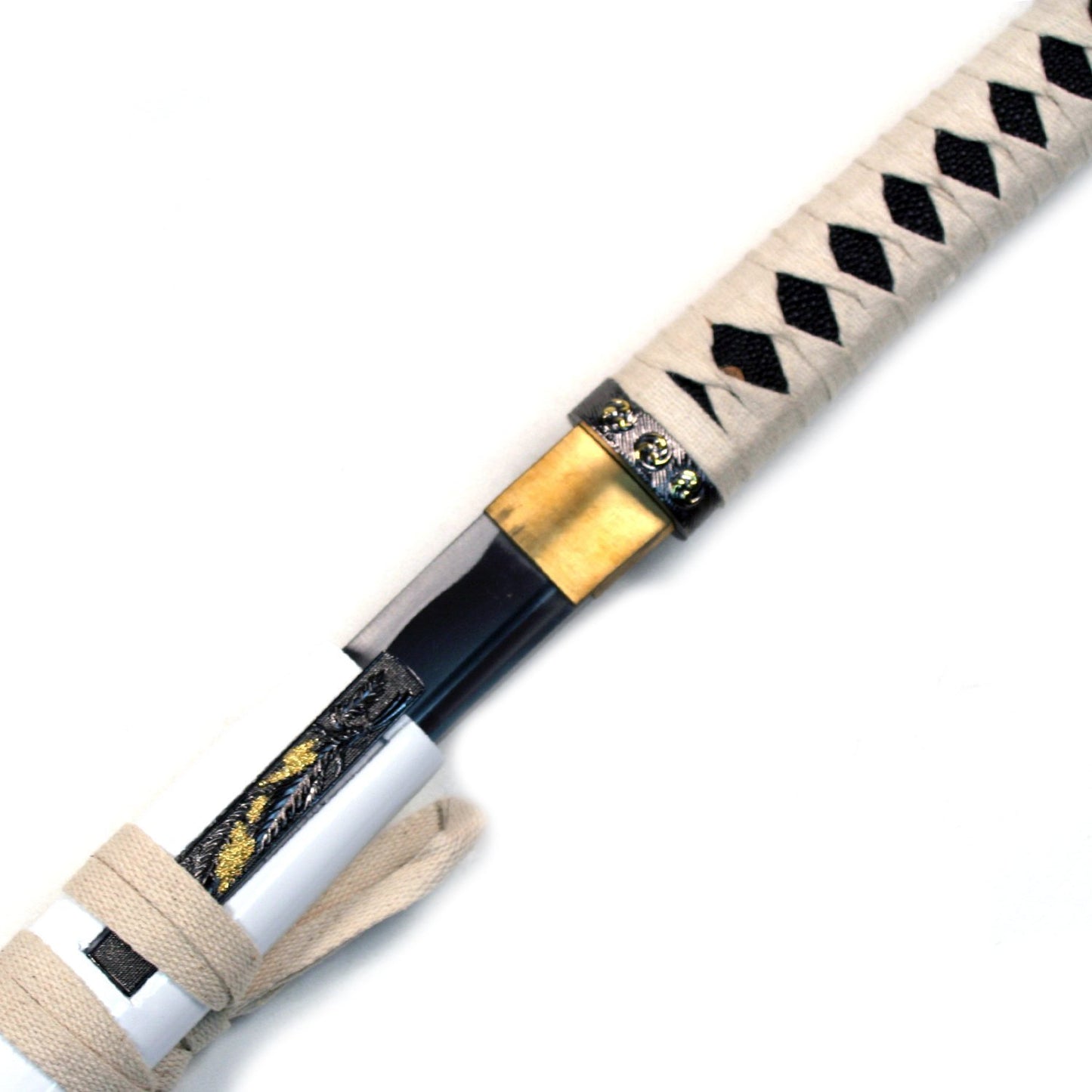 Ace Martial Arts Supply Handmade Zetsurin Sharp Samurai Katana Sword  (White)