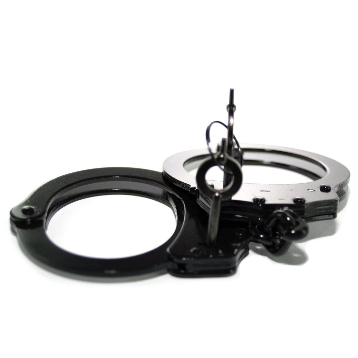 Professional Handcuffs Black Steel Police Duty Double Lock w/Keys NEW