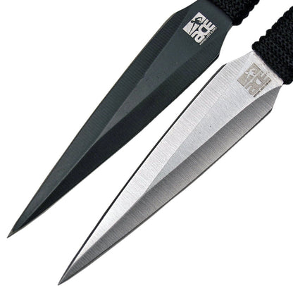 Ace Martial Arts Supply Ninja Stealth Black Throwing Knives with Nylon Case (Kunai 12 Pieces Set)