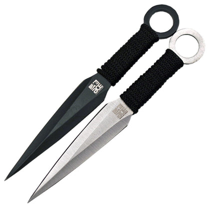Ace Martial Arts Supply Ninja Stealth Black Throwing Knives with Nylon Case (Kunai 12 Pieces Set)