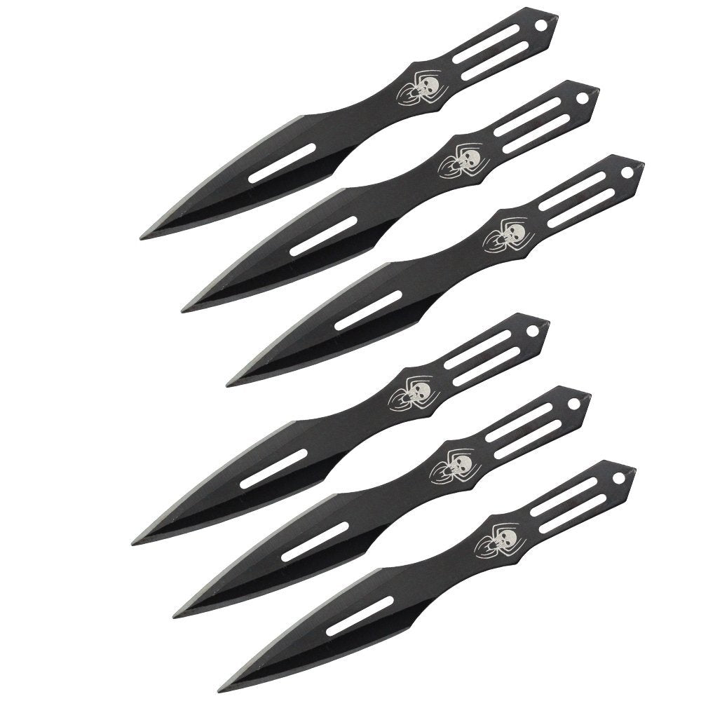 6-Piece Black Widow Throwing Knife Set