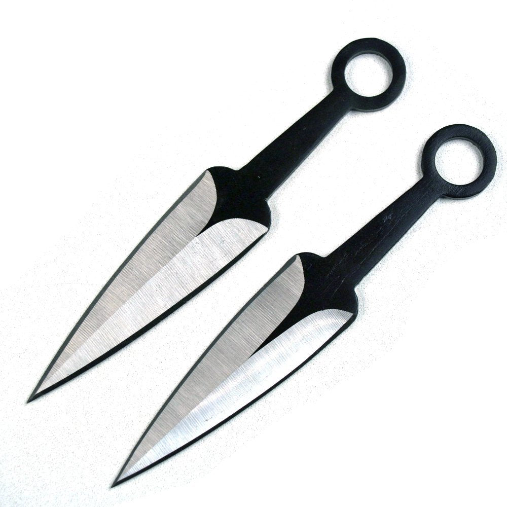 Nine Inch Black Kunai Ninja Throwing Knife Set For Sale, All Ninja Gear:  Largest Selection of Ninja Weapons, Throwing Stars