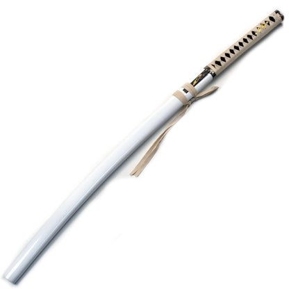 Ace Martial Arts Supply Handmade Zetsurin Sharp Samurai Katana Sword  (White)