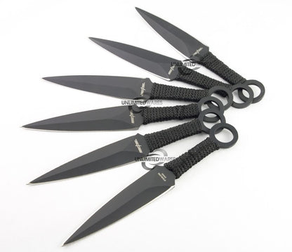 6 Piece Kunai Throwing Knife Set 6.5-Inch Overall