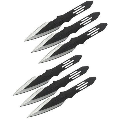 Aeroblades 6 Pc Set 5.5" Throwing Knives With Sheath